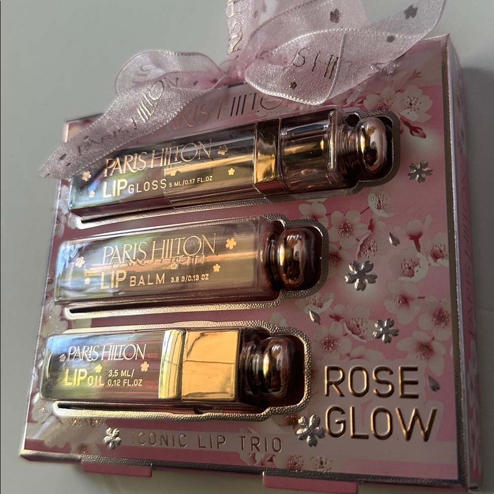 💖 NEW Paris Hilton Iconic Lip Trio - Rose Glow Set ✨ NIB - Picture 13 of 16